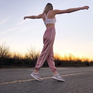 by the way. Mauve Track Pants